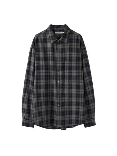 Old Film Checkered Shirt_Sage Khaki - AREUBAN - Modalova