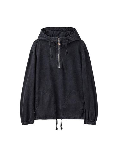 Chalfa Dying Cotton Military Anorak_cement Black - AREUBAN - Modalova