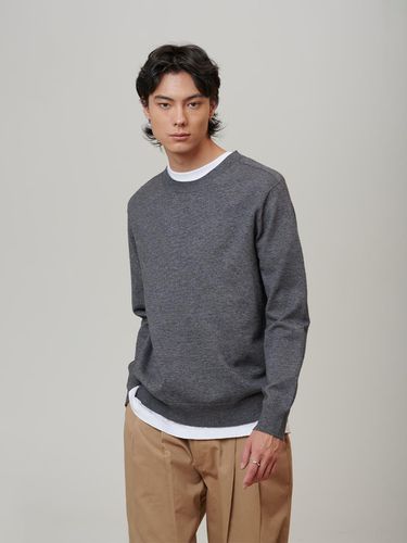 MEN) Commercial Crewneck Knitwear Charcoal - PINBLACK - Modalova