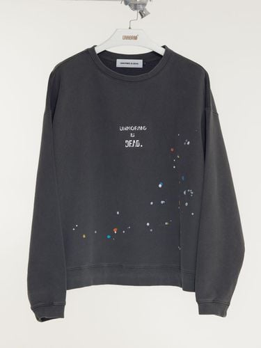 Handmade Graffiti Pigment Oversized Fit Sweatshirt - UNNORM IS DEAD - Modalova