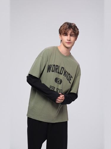 P Worldwide Logo Layered Long-Sleeved T-Shirt 25 - 25PERCENTAGE - Modalova