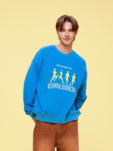 P Running Logo Pigment Sweatshirt 25B41321BL - 25PERCENTAGE - Modalova