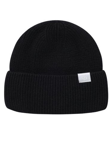 Point Logo Label Cashmere Beanie Black - EP.DEVELOP - Modalova