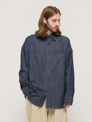 STITCH DENIM LONG SLEEVE OVERSHIRT () - CARGOBROS - Modalova