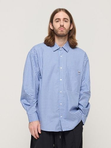 UNI LOOSE FIT BASIC CHECK SHIRT (BLUE) - CARGOBROS - Modalova