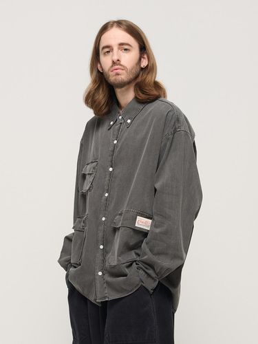 PIGMENT WASHED MULTI POCKET WORK SHIRT (CHARCHOL) - CARGOBROS - Modalova