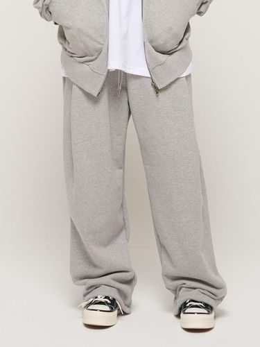 PIN TUCK WIDE BAND STRING PANTS (GRAY) - CARGOBROS - Modalova