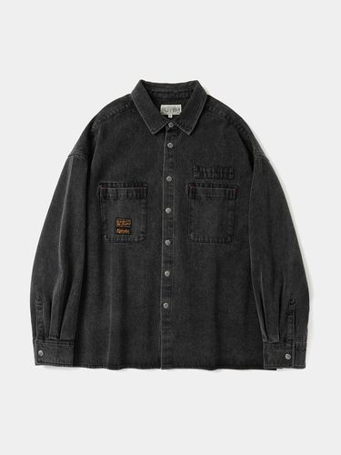 SL LABEL OVER FIT DENIM SHIRTS Gray Denim - Columbia University - Modalova