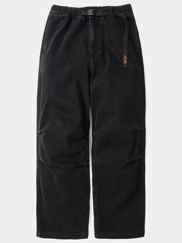 SL LABEL BELTED PARACHUTE DENIM PANTS Black Denim - Columbia University - Modalova