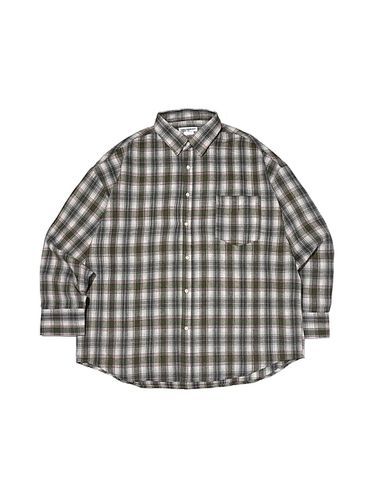 Flare Pauline Overfit Check Shirt [Khaki] - OTHERFITS - Modalova