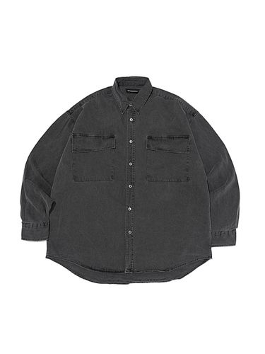 Cotton Pocket Point Over Pigment Shirt [Charcoal] - OTHERFITS - Modalova