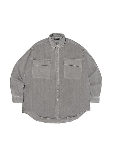 Cotton Pigment Pocket Point Over Shirt [Gray] - OTHERFITS - Modalova