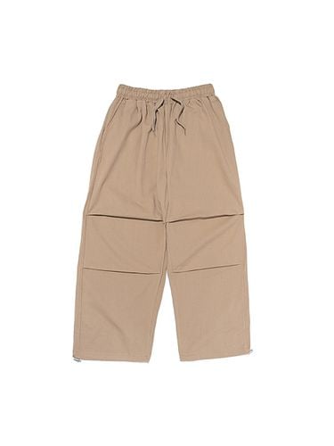 Cotton Wide Fit Adjustable String Pants [Beige] - OTHERFITS - Modalova