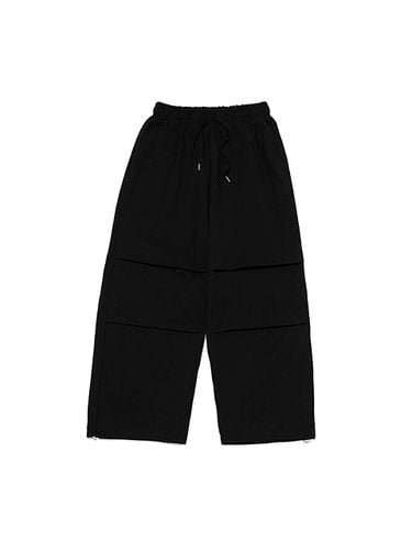 Cotton Wide-fit Adjustable String Pants [Black] - OTHERFITS - Modalova