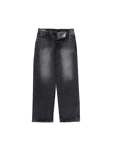 Black washing denim wide pants (black) - OTHERFITS - Modalova