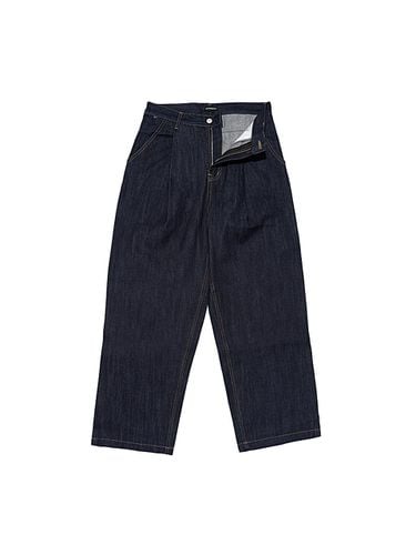 Wide Raw Cotton Premium Pants [Dark Blue] - OTHERFITS - Modalova