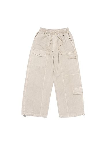 Pigment Cotton Wide Cargo Pants [Beige] - OTHERFITS - Modalova