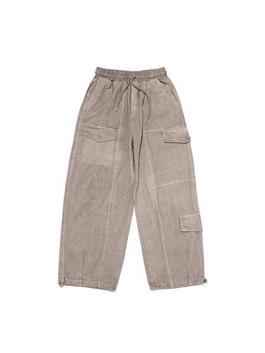 Pigment Cotton Wide Fit Cargo Pants [Brown] - OTHERFITS - Modalova