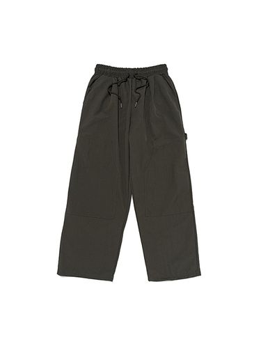 Balloon Fit Side Strap Wide Nylon Pants [Khaki] - OTHERFITS - Modalova