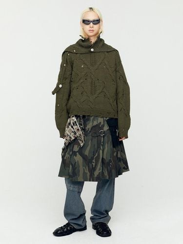 Unisex Camouflage Cargo Pocket Kilt Skirt (apa756u) [Green] - ADSB ANDERSSON BELL for MEN - Modalova