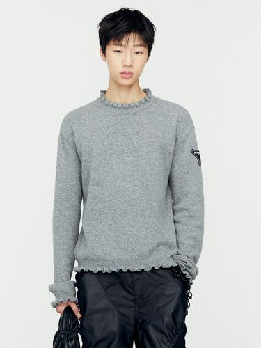 FLOWER RIB CREW - NECK SWEATER atb1173m (GREY) - ADSB ANDERSSON BELL for MEN - Modalova