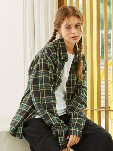 Tartan Check Oversized Fit Shirt GLS - 708 - GHOST REPUBLIC - Modalova