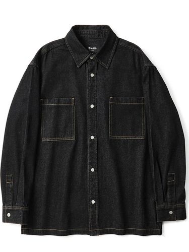 Washed work denim shirt Black - KULTE - Modalova