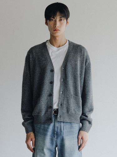 Comfort Lambs Wool Cardigan (Gray) - theweatherisawesome - Modalova