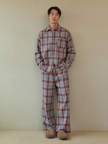 FIRST PAJAMA SET_whisper check (men) - atempo - Modalova