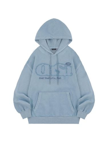 ODSD Pigment Damage Oversized Fit Hoodie - ASH SKY - ODD STUDIO - Modalova