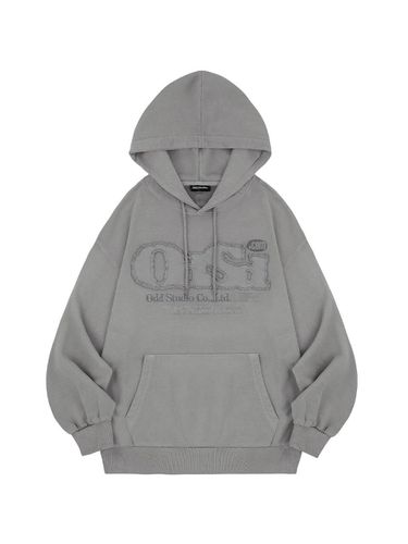 ODSD Pigment Damage Oversized Fit Hoodie - LIGHT G - ODD STUDIO - Modalova