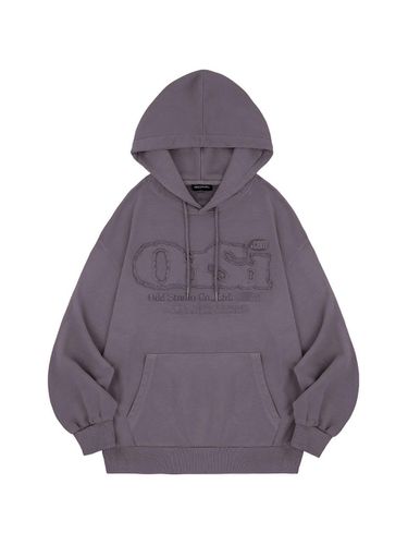 ODSD Pigment Damage Oversized Fit Hoodie - PURPLE - ODD STUDIO - Modalova