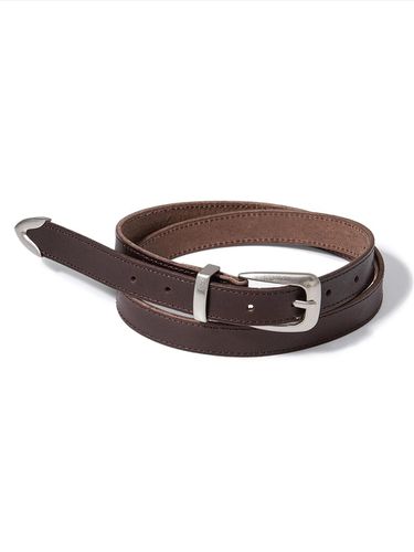 M) western edge cowhide leather belt (T025_brown) - halden - Modalova