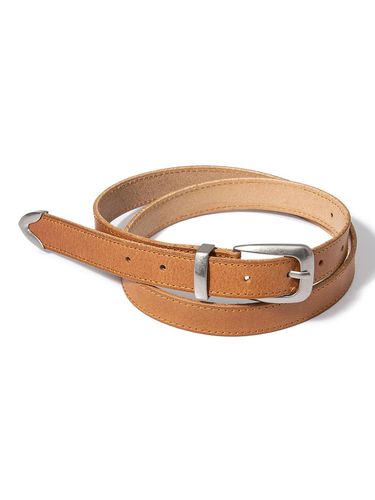 M) western edge cowhide leather belt (T025_tan) - halden - Modalova