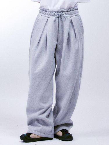 EL Two Tuck Heavy Wide Long Sweat Pants 2Color - elimeno - Modalova