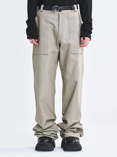 Rimple Wide-Wale Cotton Work Pants [Khaki ] - LA MER MA MAISON - Modalova