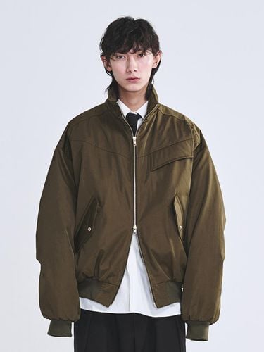 High Neck High-Density Relaxed Fit Bomber Jacket [Deep ] - LA MER MA MAISON - Modalova