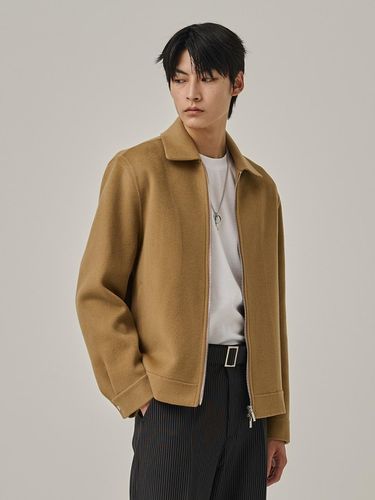 Cashmere Wool Minimal Work Jacket [Camel] - Analogmood - Modalova