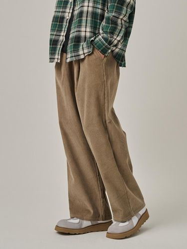 Corduroy pintuck wide pants (beige) - Analogmood - Modalova