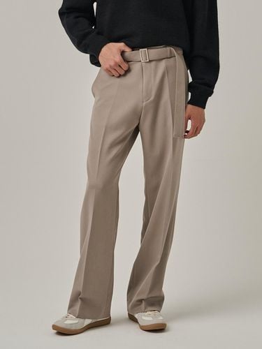 Easy TR High Rise Semi-Wide Slacks [Brown] - Analogmood - Modalova