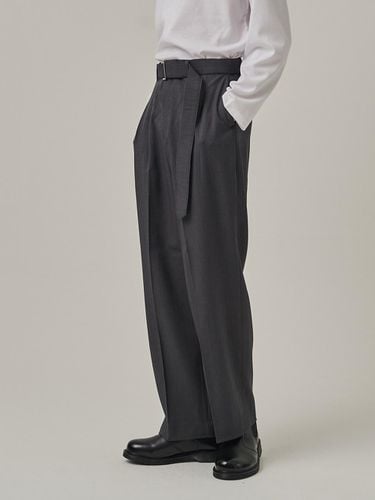 Double-pleated Wide Fit Slacks [Charcoal] - Analogmood - Modalova