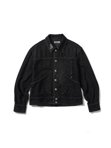 Sphinx denim short trucker jacket / Canvas black - karactor - Modalova