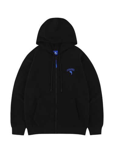 CHAIN EMBROIDERY FLEECE ZIP UP HOODIE - DOLPHIN WAVE APPAREL - Modalova