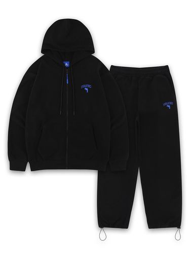 SET] CHAIN EMBROIDERY FLEECE ZIP UP HOODIE&PANTS - DOLPHIN WAVE APPAREL - Modalova