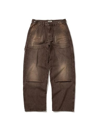 Double knee denim work pants / Brown - karactor - Modalova