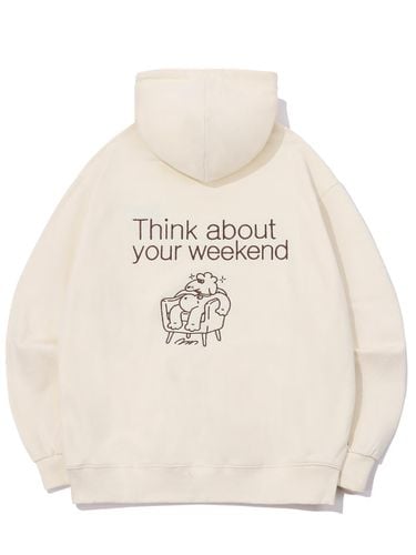 Weekend Embroidered Hoodie White - CPGN - Modalova