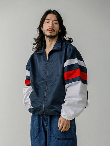 Crumble Nylon Track Jacket Navy - RUGGED HOUSE - Modalova