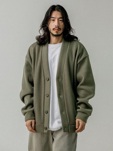 Gardner Oversized-Fit Basic Knitwear Cardigan Khak - RUGGED HOUSE - Modalova