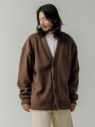 Gardner Oversized-Fit Basic Knitwear Cardigan Brow - RUGGED HOUSE - Modalova