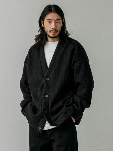 Gardner Oversized-fit Basic Knitwear Cardigan Blac - RUGGED HOUSE - Modalova